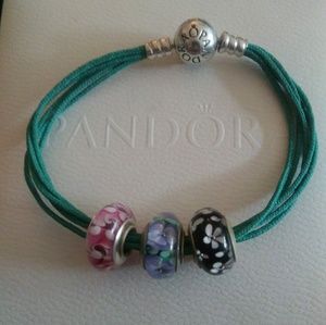 Pandora five strand charm bracelet